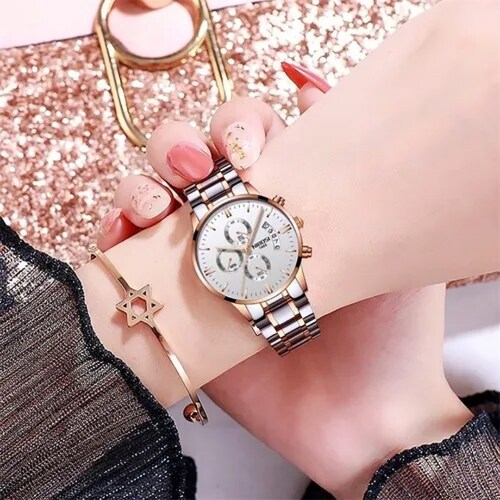 Nibosi Marca Lujo Relojes Mujer Impermeable 2309