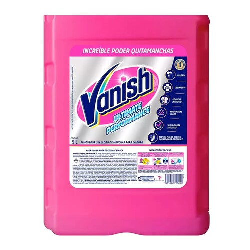 Detergente En Líquido de 9 L Sin Cloro Vanish 617560 CST