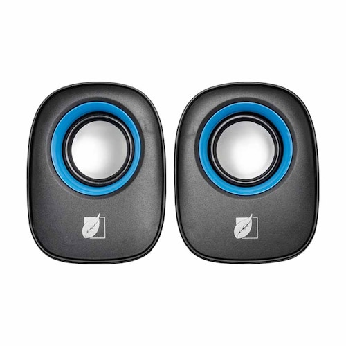 MINI BOCINAS GREEN LEAF 18-9144BK AMPLIFICADAS NEGRO/AZUL ENDY
