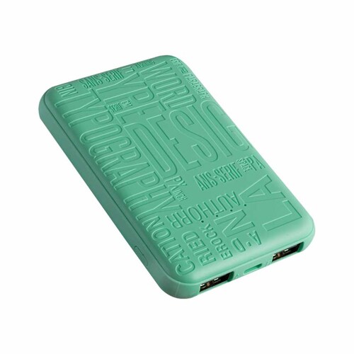 PILA CARGADOR P/CELULAR GREEN LEAF IP-4213TQ PORTÁTIL VERDE/TURQUESA ENDY1
