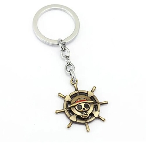 Llavero Modelo Timón Giratorio One Piece Luffy Calavera
