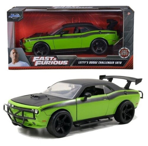 Letty Dodge Challenger SRT8 VERDE  Rapido y Furioso JADA TOYS ESCALA 1:24 OFERTA!