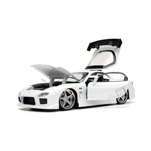 1993 Mazda RX-7 BLANCO Rapido y Furioso JADA TOYS ESCALA 1:24