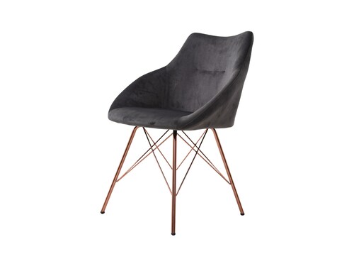 2 Sillones Individuales Jewel de Tela color Gris Oxford