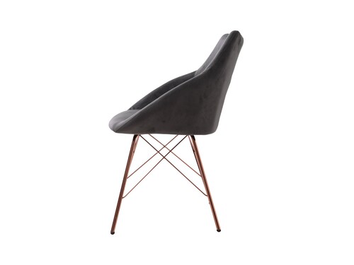 2 Sillones Individuales Jewel de Tela color Gris Oxford