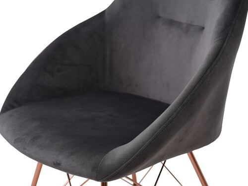 2 Sillones Individuales Jewel de Tela color Gris Oxford