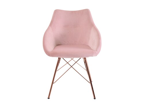 2 Sillones Individuales Jewel de Tela color Rosa