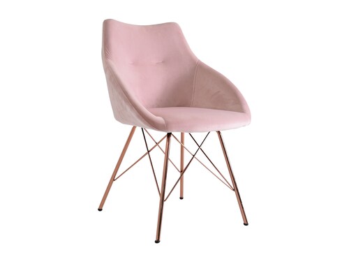 2 Sillones Individuales Jewel de Tela color Rosa