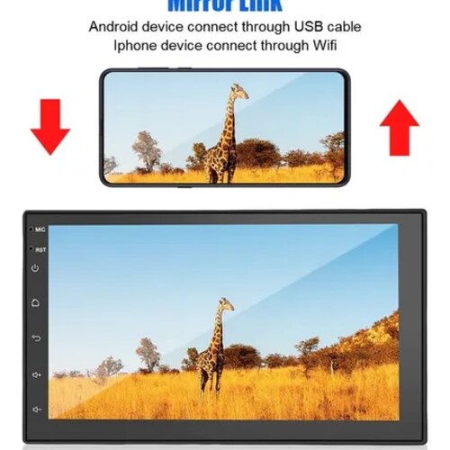 Autoestéreo Android Wifi Gps Bluetooth Touch Mirrorlink 7''