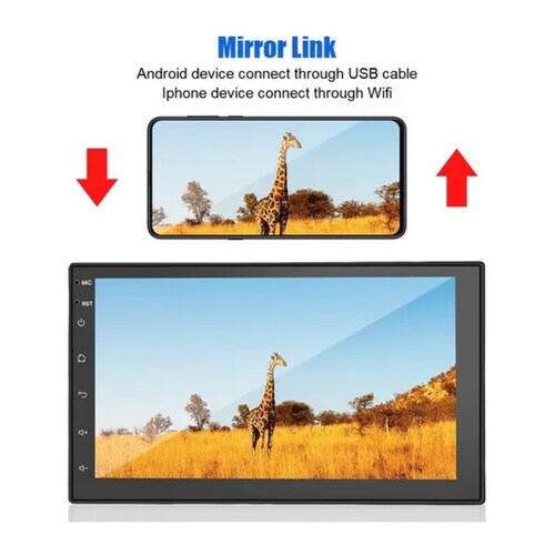 Autoestéreo Android Wifi Gps Bluetooth Touch Mirrorlink 7''