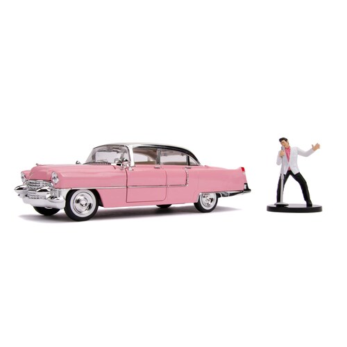 1955 Cadillac Fleetwood con Figura de Elvis Presley Jada Toys Hollywood Rides Escala 1:24