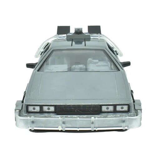 DELOREAN TIME MACHINE 1 CON LUZ VOLVER AL FUTURO BACK TO THE FUTURE JADA TOYS ESCALA 1:24