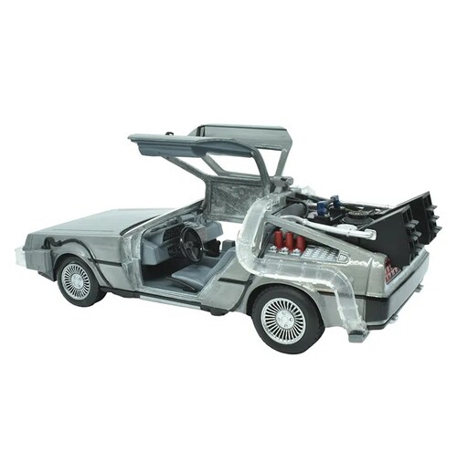 DELOREAN TIME MACHINE 1 CON LUZ VOLVER AL FUTURO BACK TO THE FUTURE JADA  TOYS ESCALA