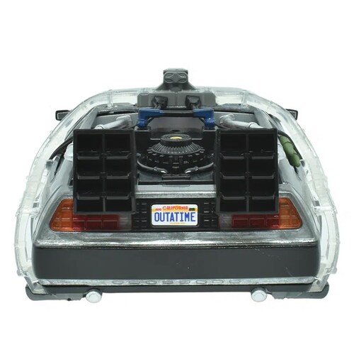 DELOREAN TIME MACHINE 1 CON LUZ VOLVER AL FUTURO BACK TO THE FUTURE JADA TOYS ESCALA 1:24