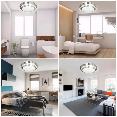 Plafón De Led Decorativo Bianco 18 W Adir 4296