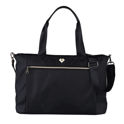 LuckyLy Bolsa para Laptop Mujer hasta 16 Pulgadas, Moderna con Múltiples Compartimentos, Modelo Tanya, Negro