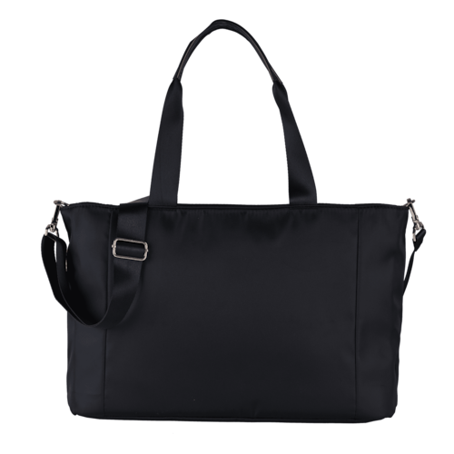 LuckyLy Bolsa para Laptop Mujer hasta 16 Pulgadas, Moderna con Múltiples Compartimentos, Modelo Tanya, Negro