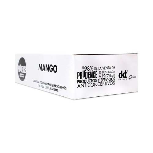 Condones Prudence Condones Lubricados Sabor Y Aroma Mango Caja Con 100 Piezas 