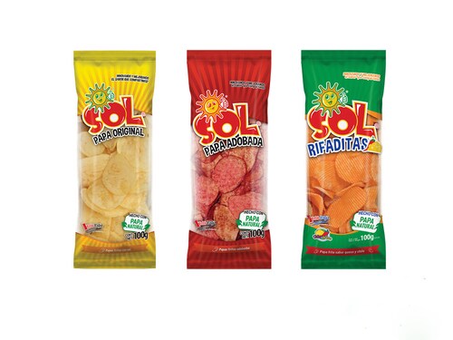 Papas Sol Paquete Surtido 3pzs Tubipapa Sabor Original, Rifadita y Adobada