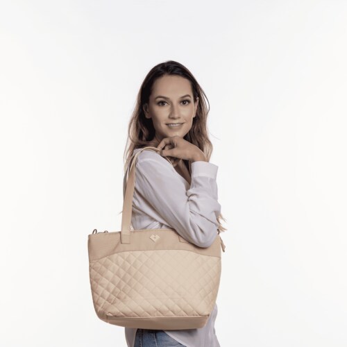 LuckyLy Bolsa de Mujer Crossbody tipo Tote Bag, Modelo Nika, Negro
