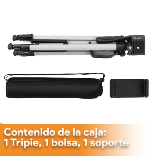 Tripie Reforzado Archy de 130 cm para Cámara y Celular con Patas con Punta de Goma antiderrapante (330A)