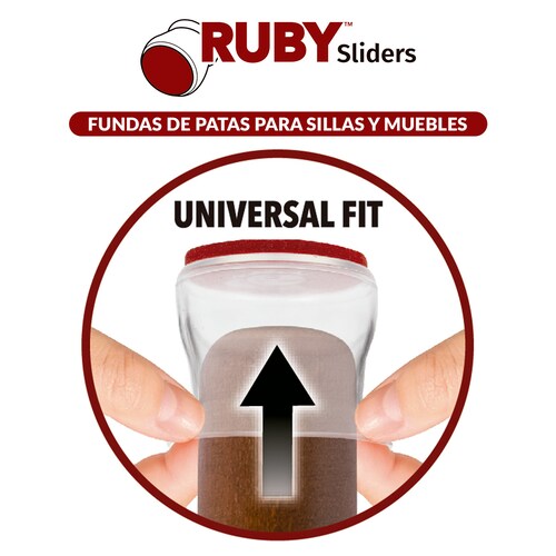 Fundas Para Patas De Muebles Ruby Sliders Flexibles Pack 16 piezas .