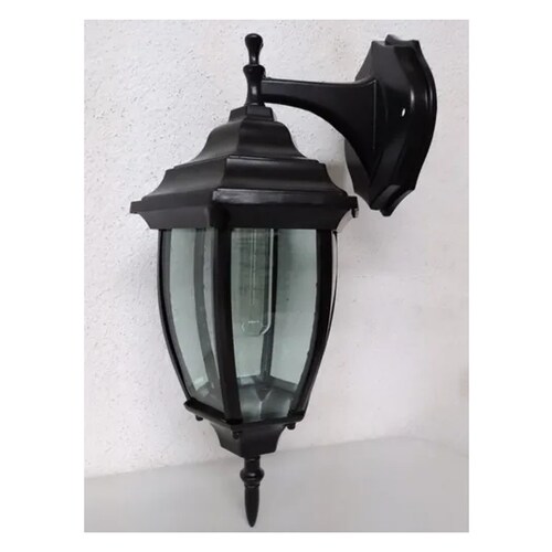 Farol Decorativo Tipo Español Negro Exterior Luminario Pared