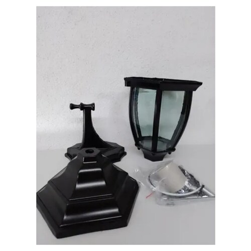 Farol Decorativo Tipo Español Negro Exterior Luminario Pared