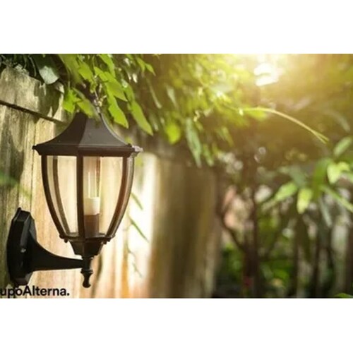 Farol Decorativo Tipo Español Negro Exterior Luminario Pared