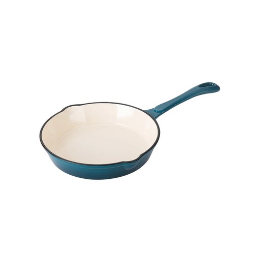Sartén De Hierro Fundido Esmaltado De 25 Cm Hamilton Beach Azul