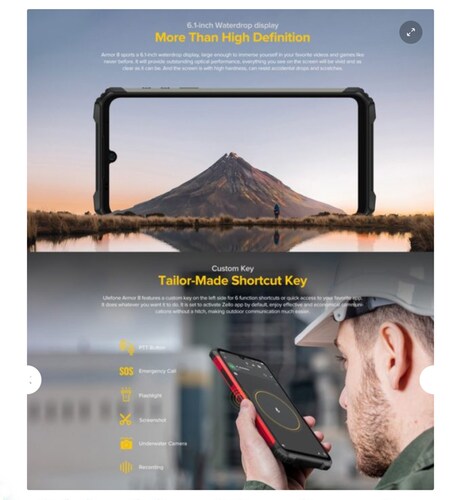 Ulefone Armor 8 Negro 4+64 Ip 68 