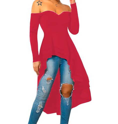 MAXI BLUSA MANGA LARGA STRAPLESS XALLY