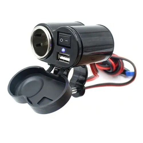 Cargador Base Usb Motocicleta Impermeable Viaje Celular Gps