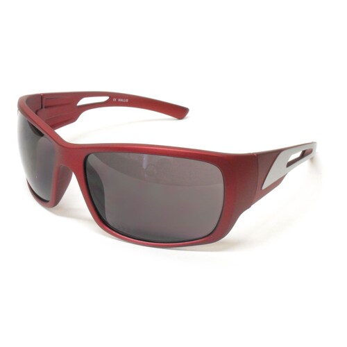 Lentes Deportivos Armazón Vino Mate Micas Humo PVC Wallis.