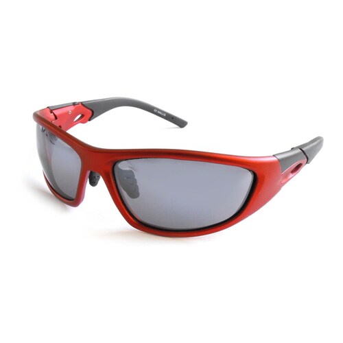 Lentes Deportivos Armazón Rojo/Negro Mica Humo Espej oWallis.