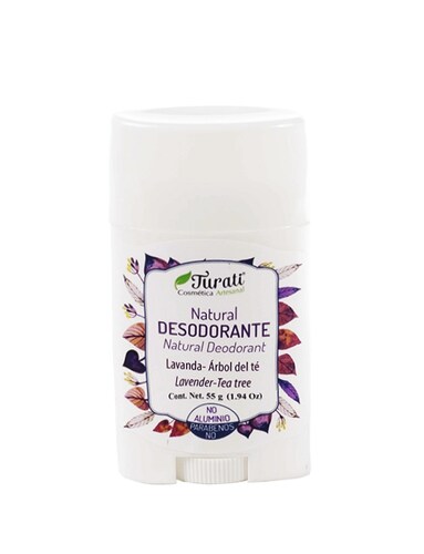 Desodorante natural Turati aroma Lavanda-árbol de té 3 piezas