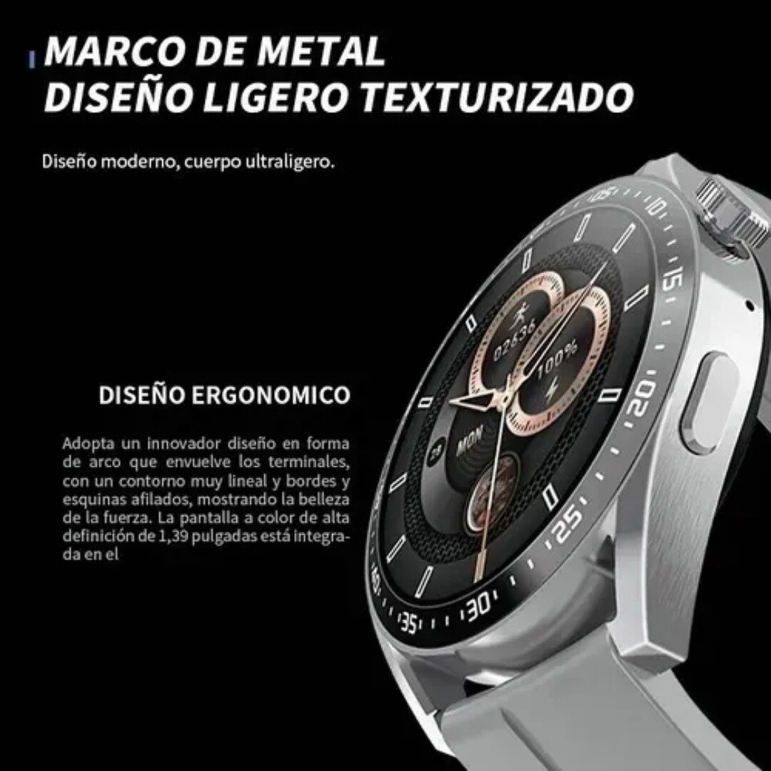 Smartwatch metalico online hombre