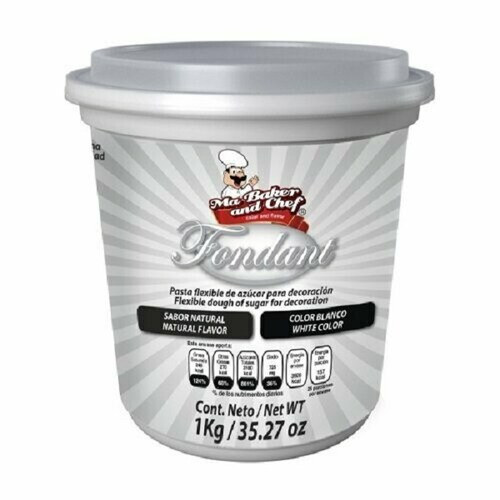 Fondant Blanco Mabaker Sabor Natural , 1 Kg