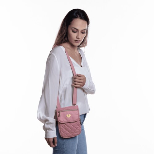 LuckyLy Bolsa Crossbody de Mujer para Celular, Modelo Cia, Rosa