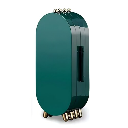 Soporte organizador de pendientes, 4 capas pequeño plegable a prueba de polvo