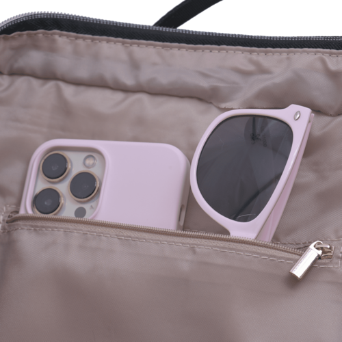 LuckyLy Bolsa para Laptop Mujer hasta 15.6 Pulgadas, Moderna con Múltiples Compartimentos, Modelo Lacy, Negro