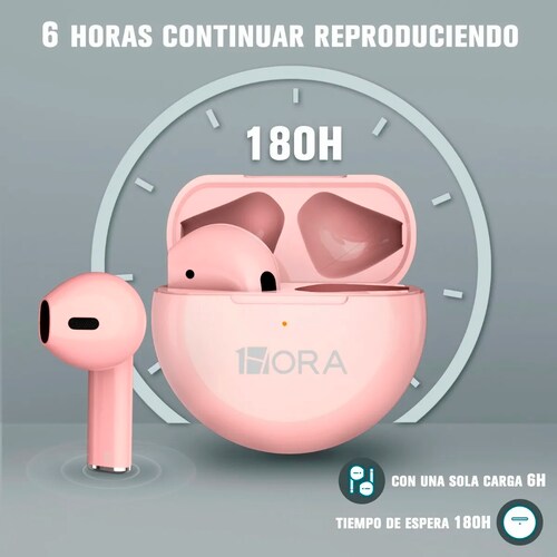 Smartwatch T500+plus Bluetooth Reloj Inteligente Mas Audifonos Inalámbricos In-ear Manos Libres Aut119  Con Bluetooth 5.0 Diseño Ergonómico Color Rosa.