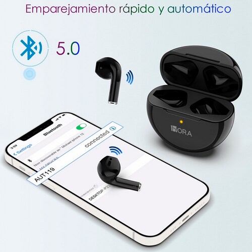 Smartwatch T500+pro Bluetooth Reloj Inteligente Mas Audífonos Inalámbricos In-ear Manos Libres Aut119  Con Bluetooth 5.0 Diseño Ergonómico Color Negro