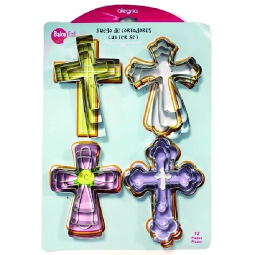 Cortadores De Galletas Forma Cruz 12 Piezas CTR000625
