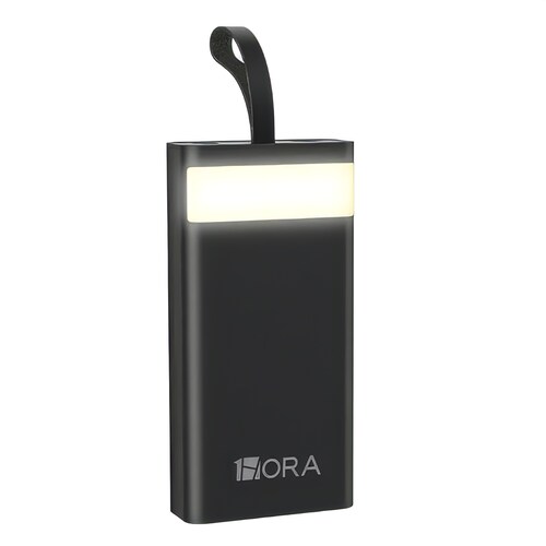 Power Bank Portatil 30000mah Dual Puerto Con Linterna 1hora negra