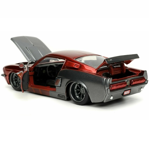 1967 Ford Shelby  Mustang  GT-500 con Figura Star Lord Guardianes De La Galaxia JADA TOYS  Escala  1:24