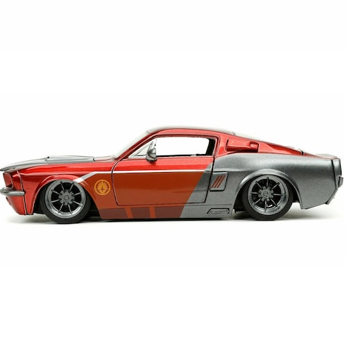 1967 Ford Shelby  Mustang  GT-500 con Figura Star Lord Guardianes De La Galaxia JADA TOYS  Escala  1:24