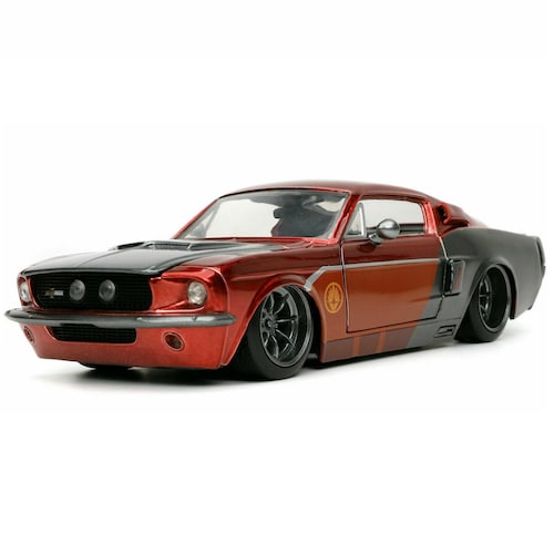 1967 Ford Shelby  Mustang  GT-500 con Figura Star Lord Guardianes De La Galaxia JADA TOYS  Escala  1:24