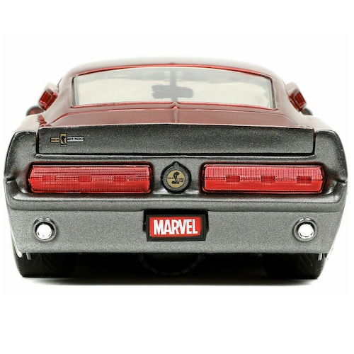 1967 Ford Shelby  Mustang  GT-500 con Figura Star Lord Guardianes De La Galaxia JADA TOYS  Escala  1:24