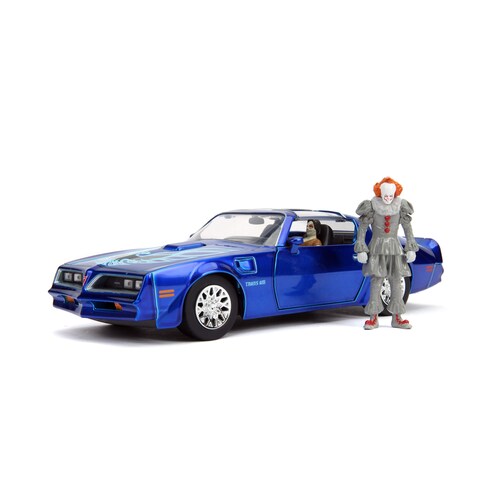 Pontiac Firebird Trans Am con Figuras Pennywise y Henry Bower It  Jada Toys Escala 1:24 